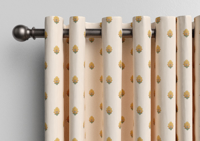 Petal & Block Nitara Spot, Marigold - Made to Measure Curtains - Image 12